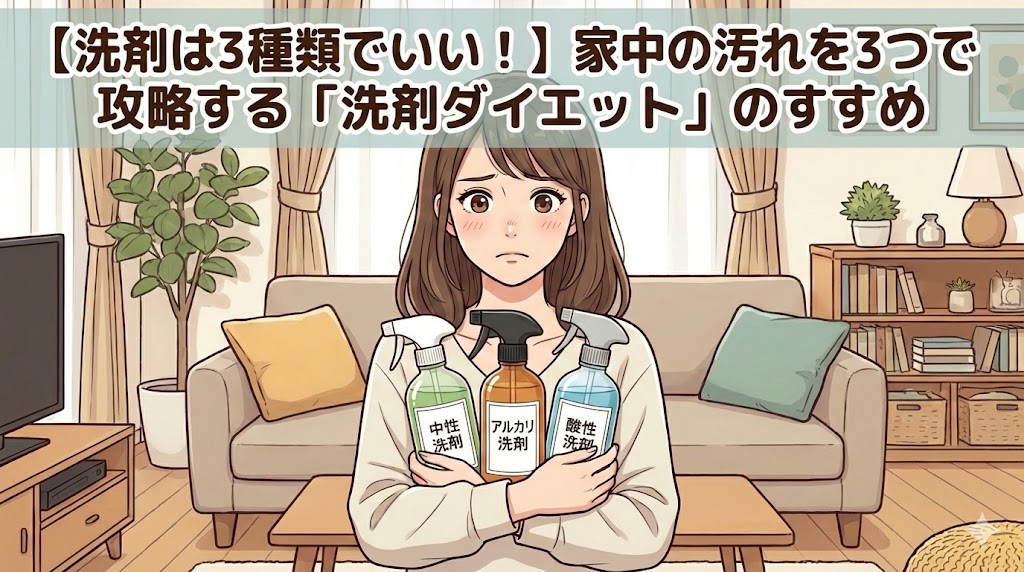 洗剤は３種類でいい！家中の汚れを３つで攻略