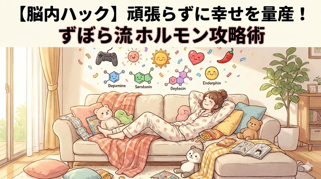 【頑張らずに「幸せ」を量産】ホルモンコントロールで気楽に行こう！